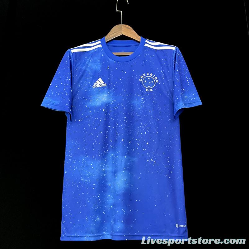 22/23 Cruzeiro Home Soccer Jersey