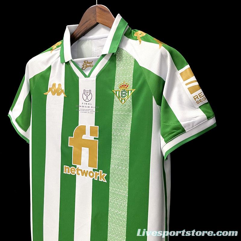 22/23 Real Betis King's Cup Version Home  Soccer Jersey