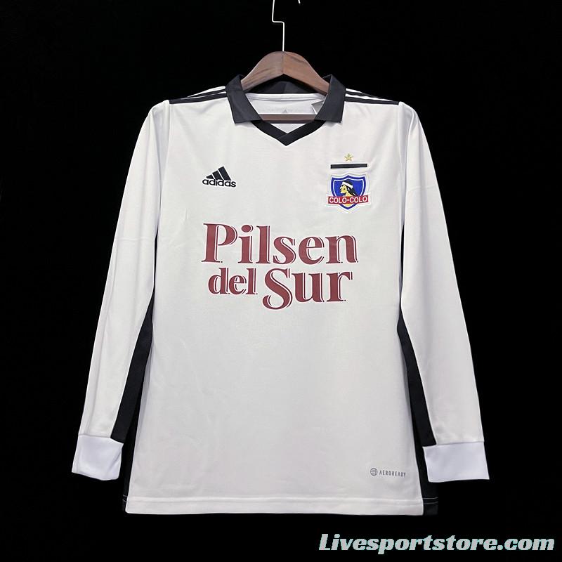 22/23 Colo Colo Home Long Sleeve  Soccer Jersey