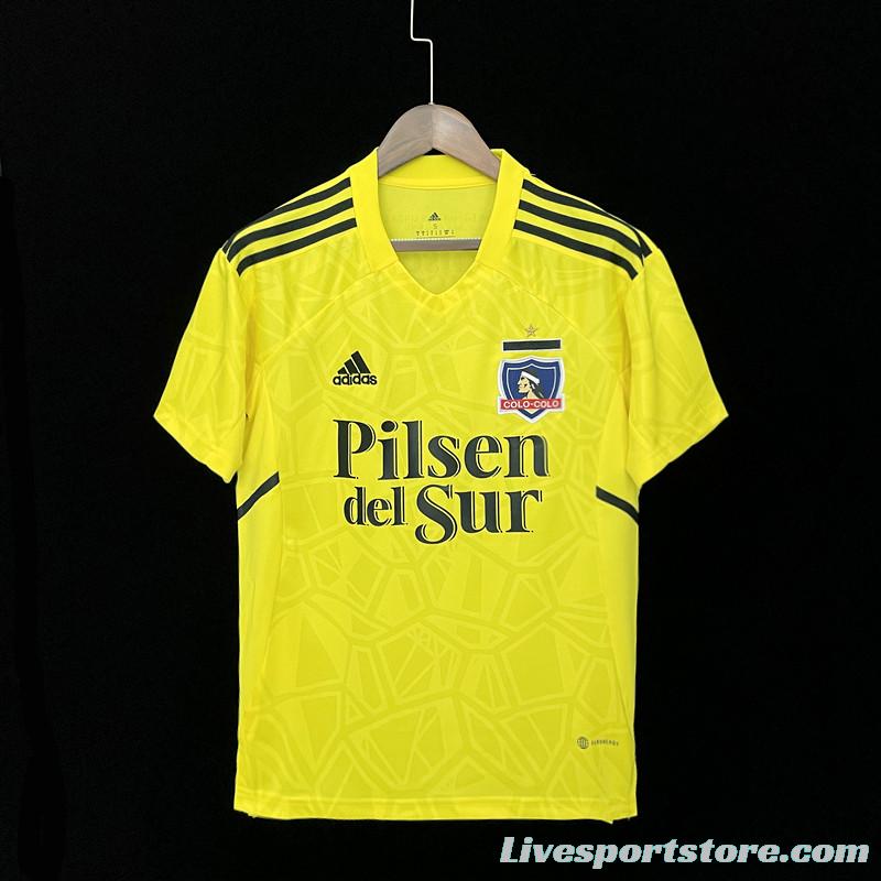 22/23 Colo Colo Goalkeeper Yellow Soccer Jersey