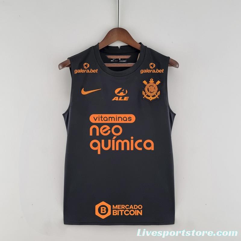 22/23 All Sponsors Corinthians Vest Pre-match Training Black