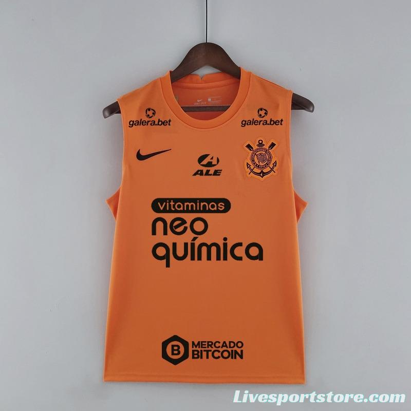 22/23 All Sponsors Corinthians Vest Pre-match Training Orange