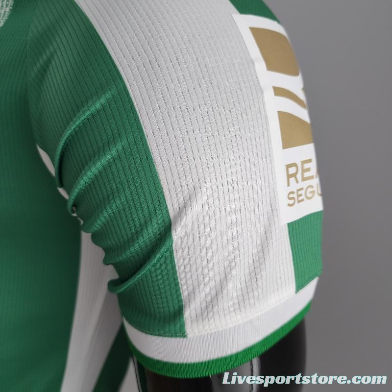 Player Version 22/23 Real Betis King's Cup Version Home  Soccer Jersey