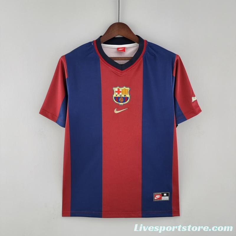 Retro 98/99 Barcelona Home  Soccer Jersey