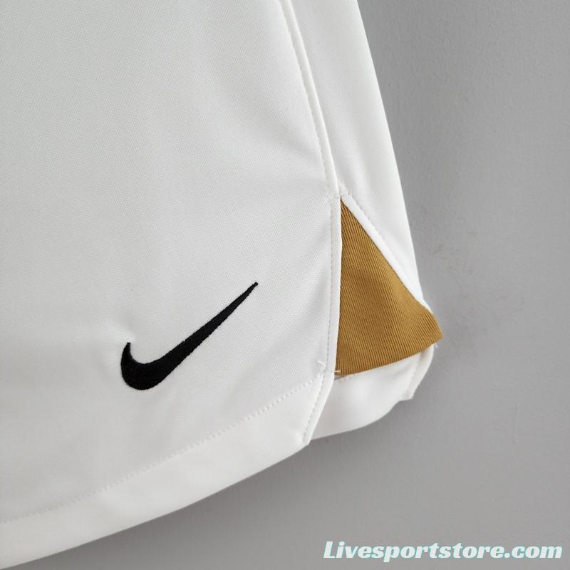 22/23 Corinthians White Soccer Shorts