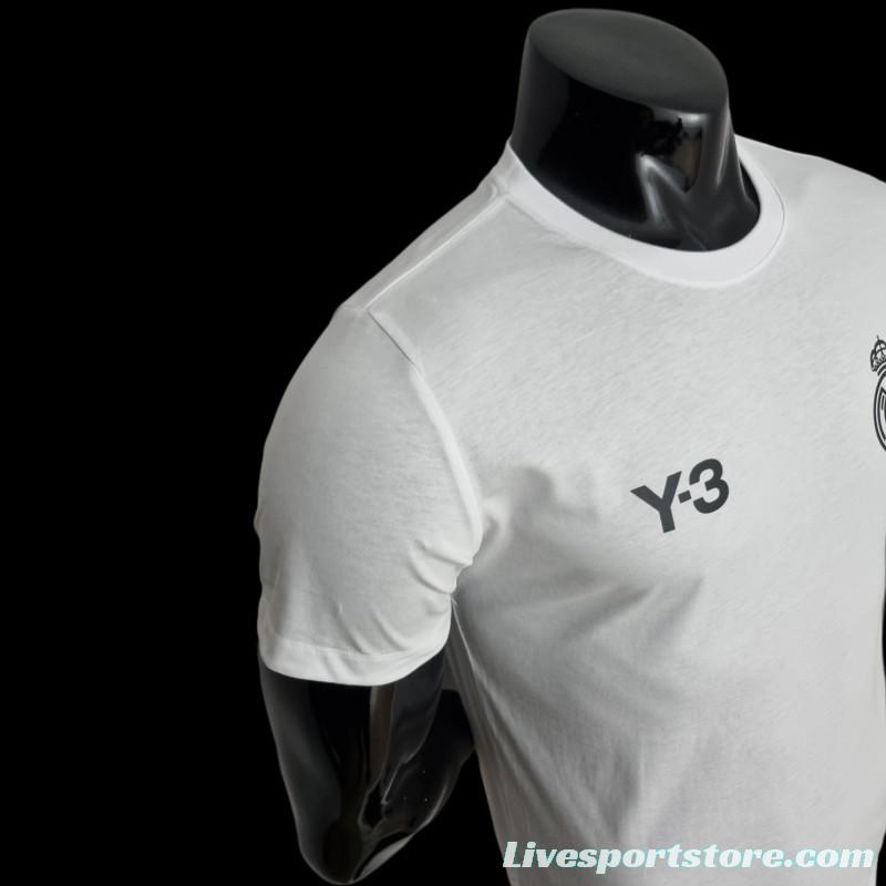 22/23 Real Madrid Y3 White T-Shirts #0056