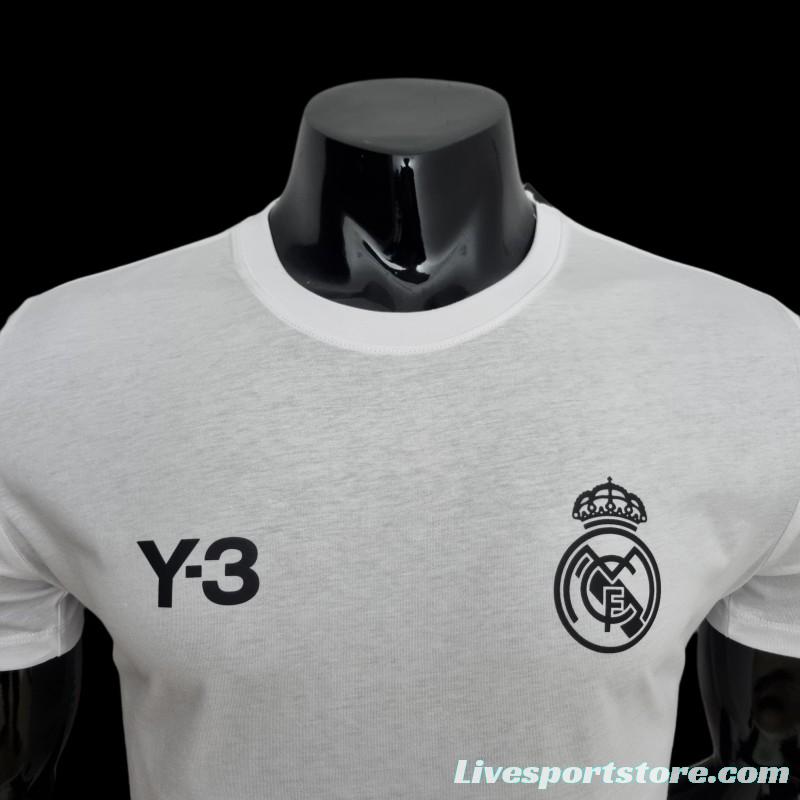 22/23 Real Madrid Y3 White T-Shirts #0056