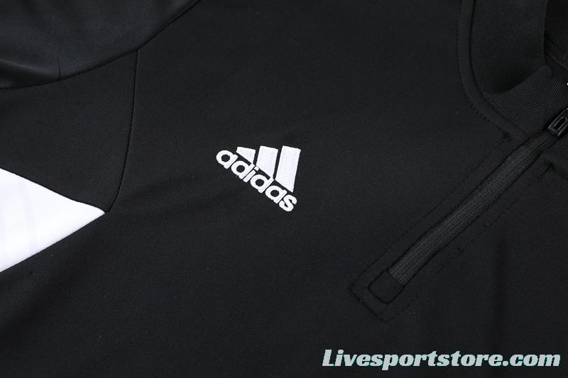 22./23 Adidas Black Half Zipper Tracksuit