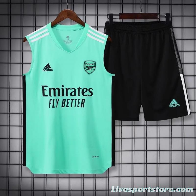 22/23 Arsenal Pre-match Training Jersey Green Vest