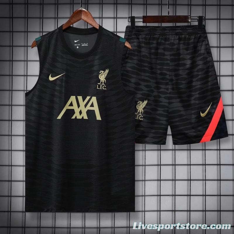 22/23 Liverpool Black Pre-match Training Jersey Vest