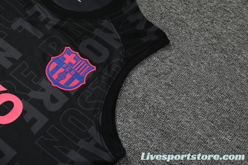 22/23 Barcelona Black Pre-match Training Jersey Vest