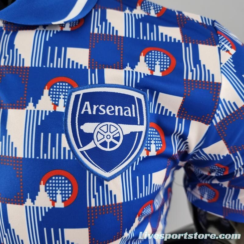 22/23 POLO Arsenal Blue And White Plaid