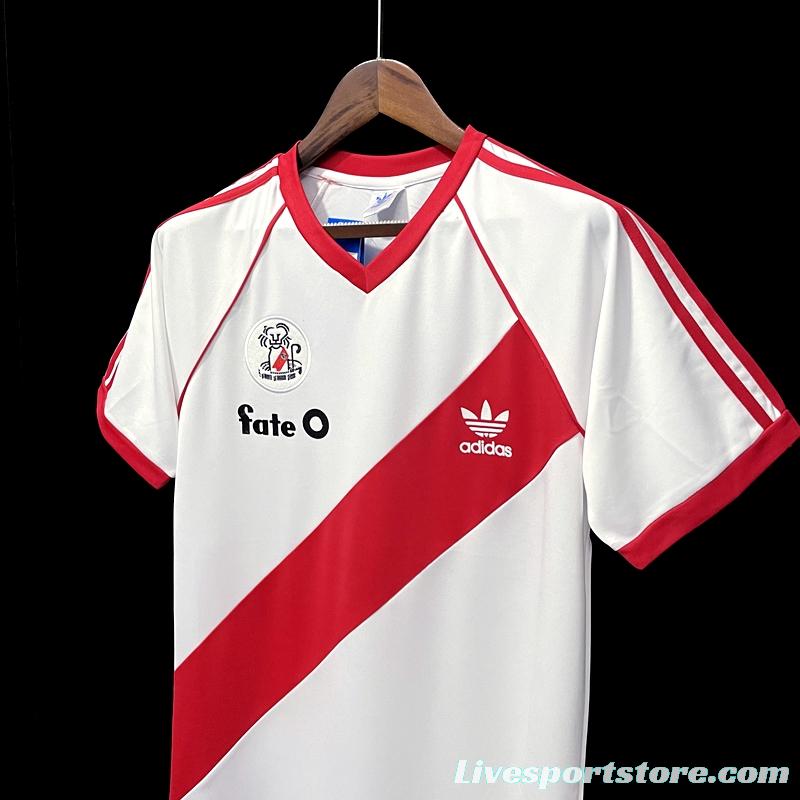 Retro 1986 River Plate Home Soccer Jersey