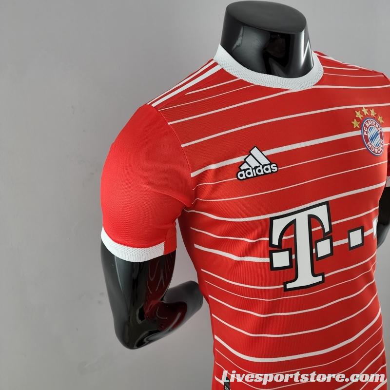 Player Version 22/23 Bayern Munich Home Soccer Jersey