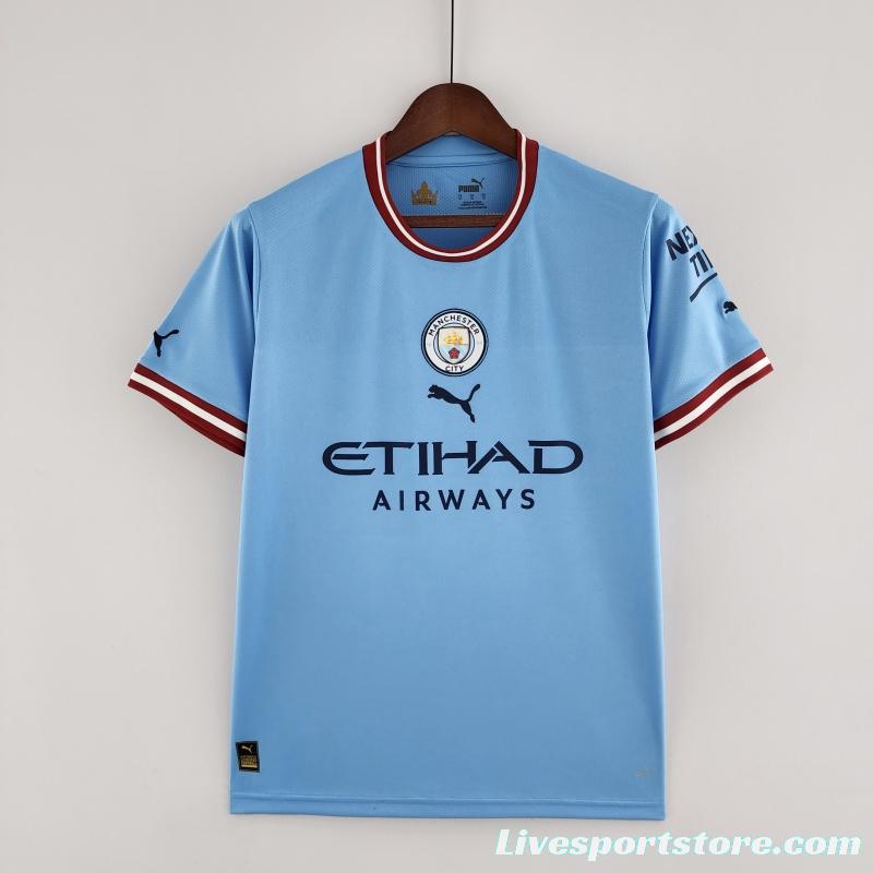 22/23 Manchester City Home Soccer Jersey