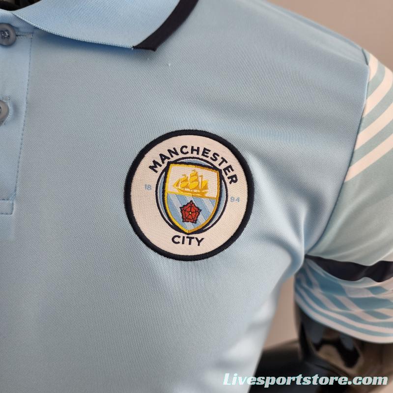 22/23 POLO Manchester City Light Blue Jersey