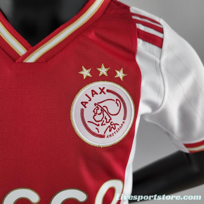 22/23 Kids Kit Ajax Home Size：16-28 Soccer Jersey