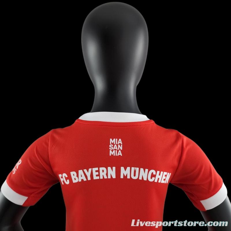 22/23 Kids Kit Bayern Munich Home SIZE16-28 Soccer Jersey