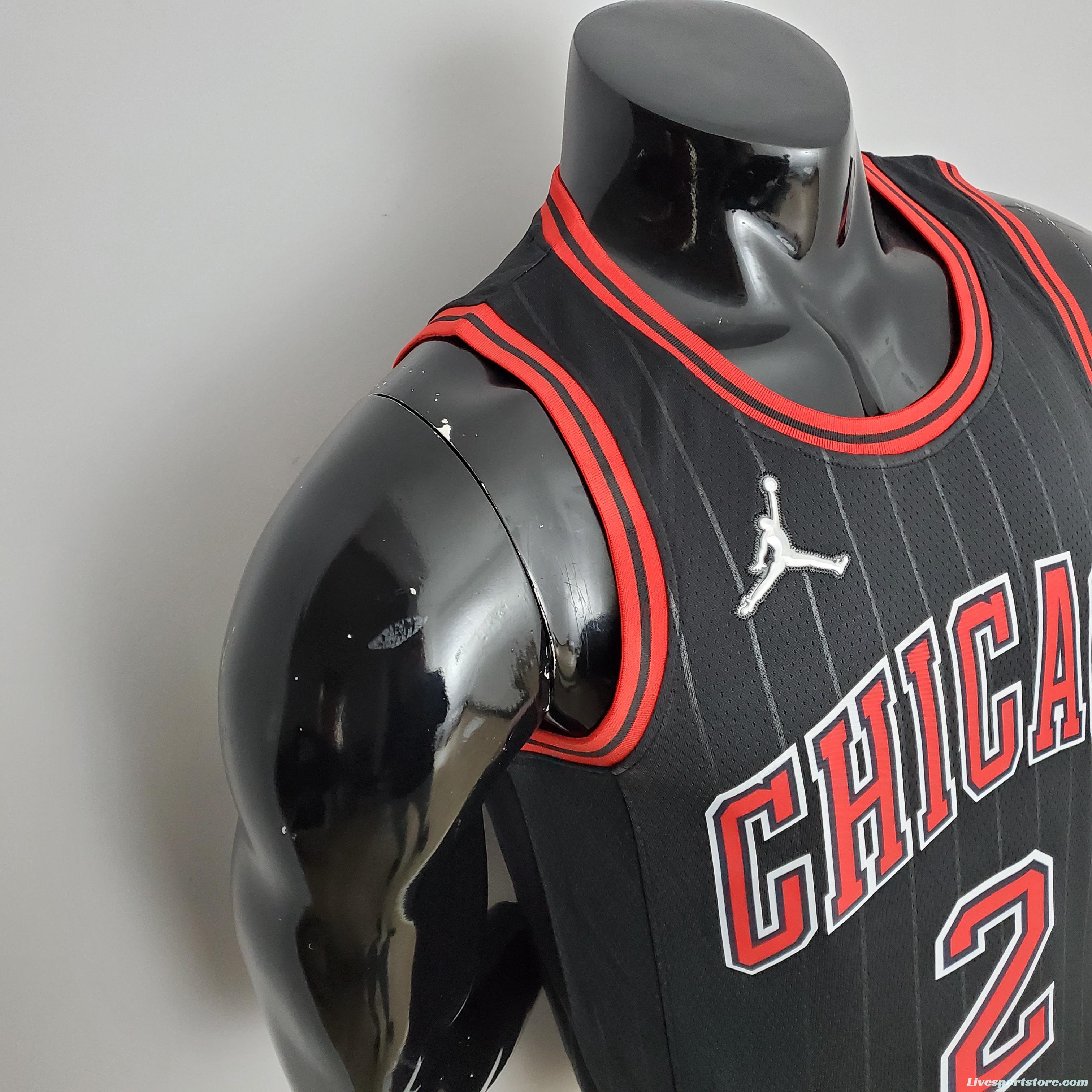 75th Anniversary Ball #2 Bulls Flyers Black NBA Jersey