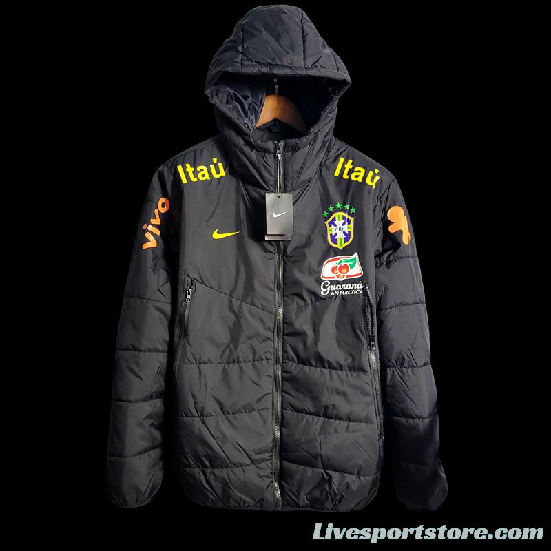 2022 Brazil Black Downcoat Jacket