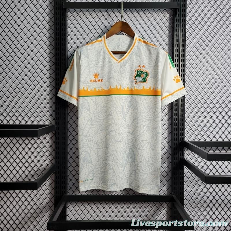 22/23 Ivory Coast White Training Jersey