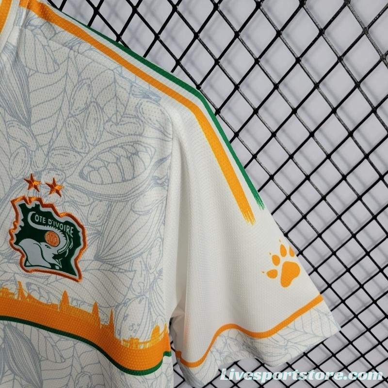 22/23 Ivory Coast White Training Jersey