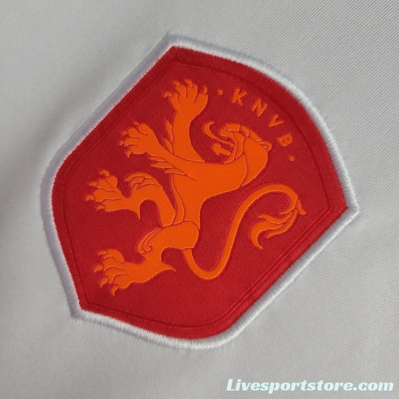 2022 Netherlands Away Soccer Jersey