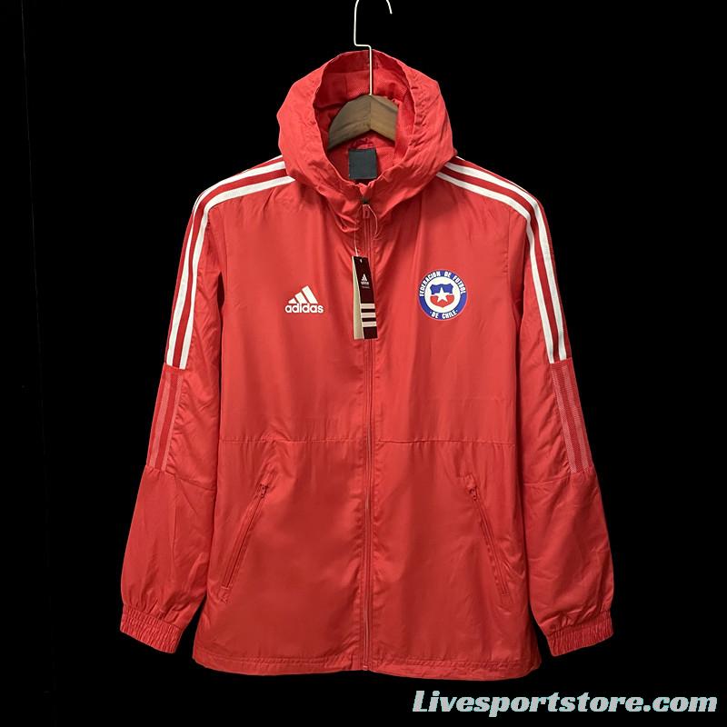 2022 Windbreaker Chile Home Soccer Jersey