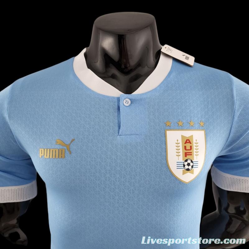 Player Version 2022 Uruguay Home Soccer Jersey