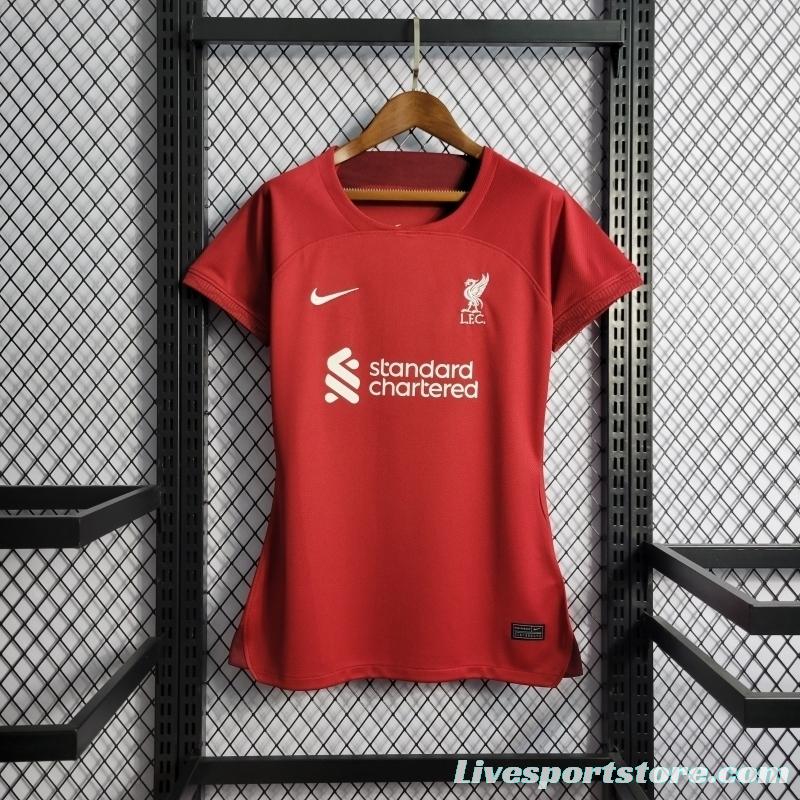 22/23 Women's Liverpool Home Soccer Jersey