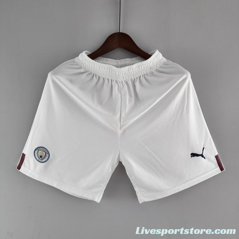 22/23 Manchester City Shorts White