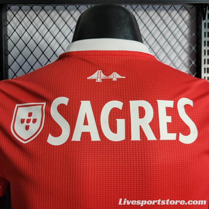 22/23 Player Version Benfica Home Soccer Jersey