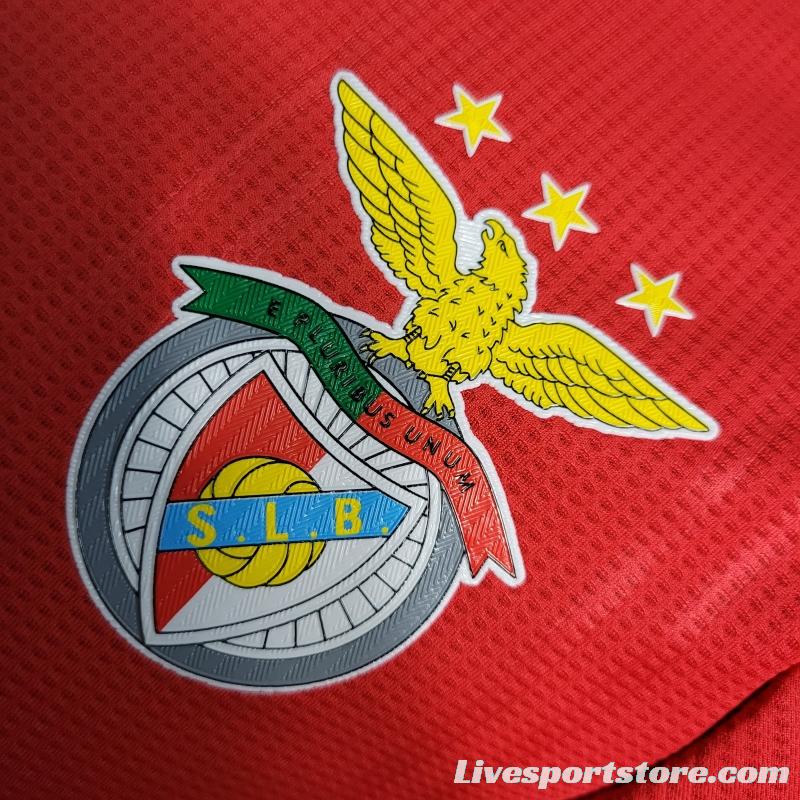 22/23 Player Version Benfica Home Soccer Jersey