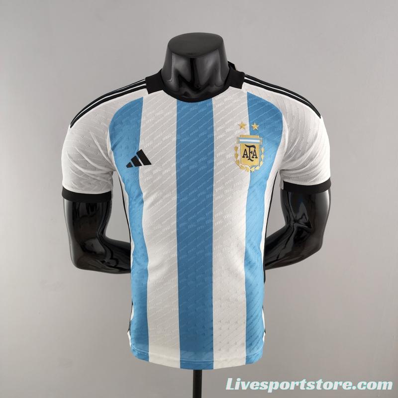 Player Version 2022 Argentina Home Soccer Jersey