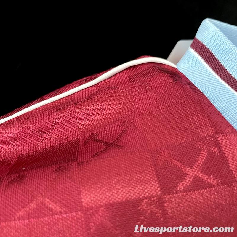 Retro 89/90 West Ham home Soccer Jersey