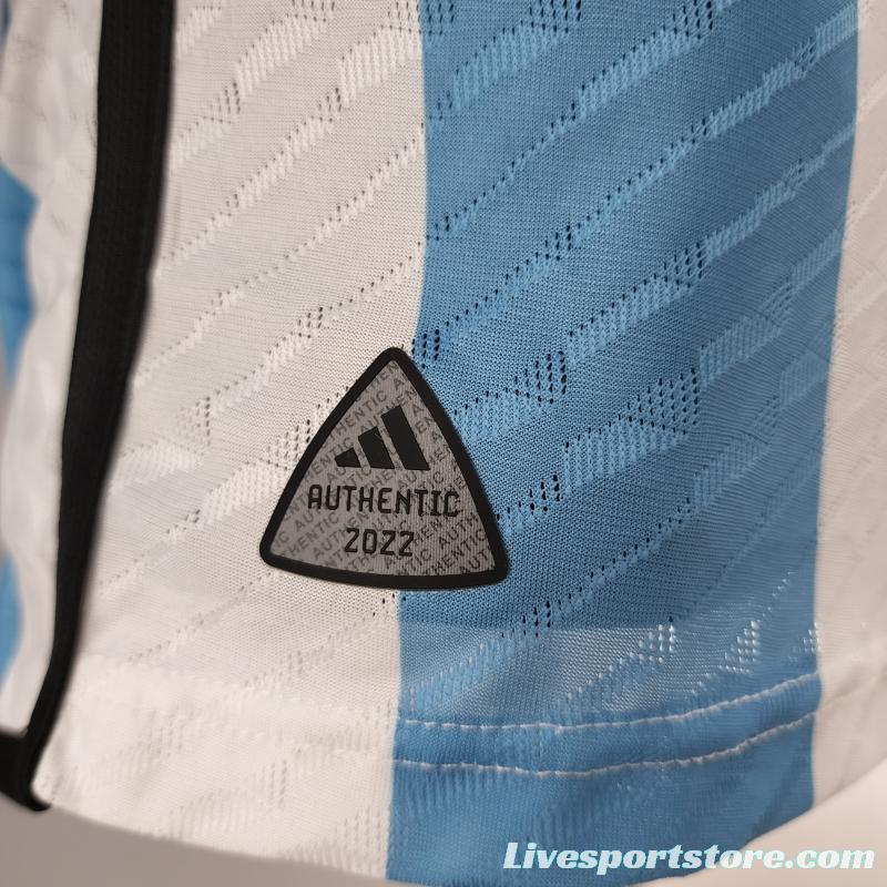 Player Version 2022 Argentina Home Soccer Jersey