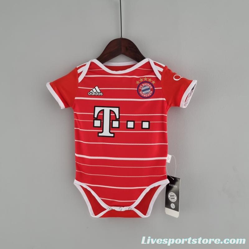 22/23 Bayern Munich Home Baby KM#0027 9-12 Soccer Jersey