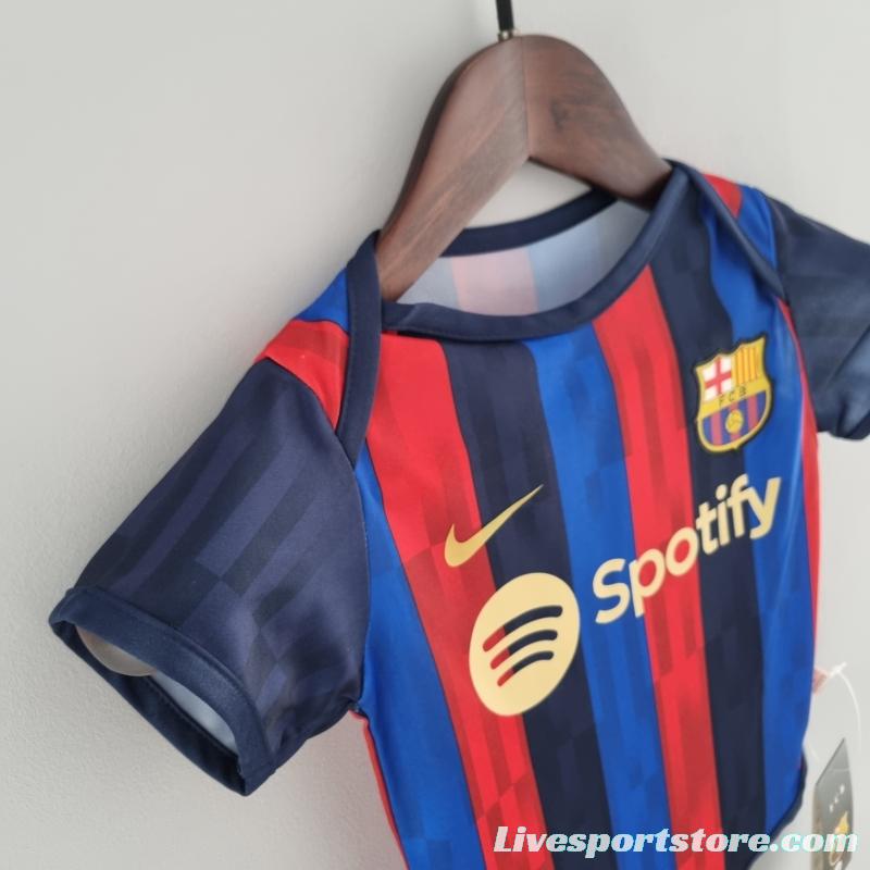 22/23 Barcelona Home Baby 6-12 Month KM#0022 9-12 Soccer Jersey