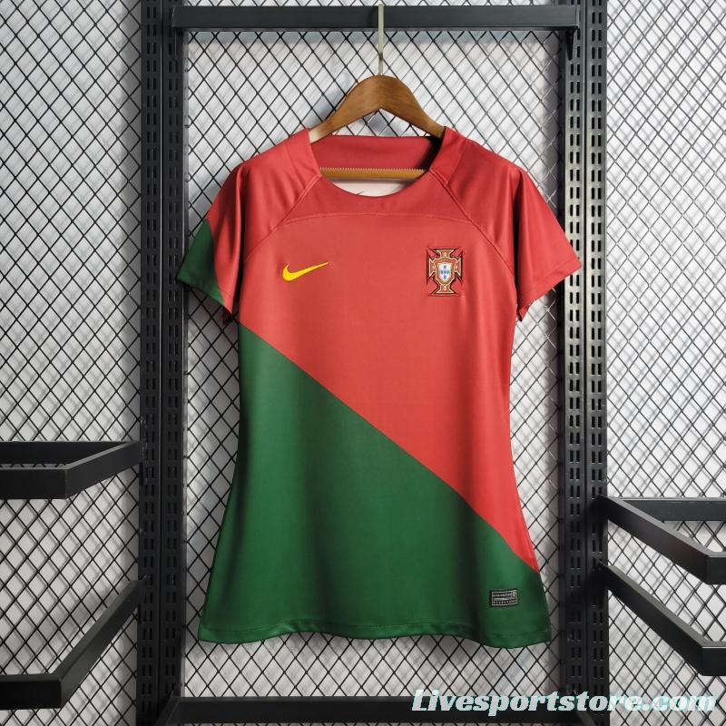 2022 Women's Portugal Home National Team Soccer Jersey