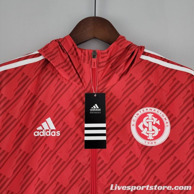 2022 SC Internacional Windbreaker Red White Edge