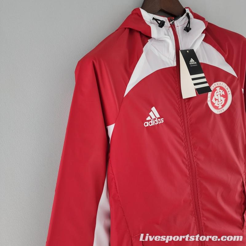 2022 SC Internacional Windbreaker Red And White