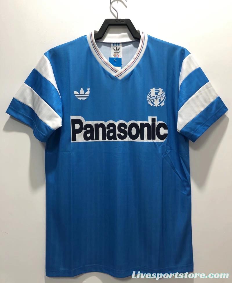 Retro 90/91 Olympique Marseille Away Soccer Jersey