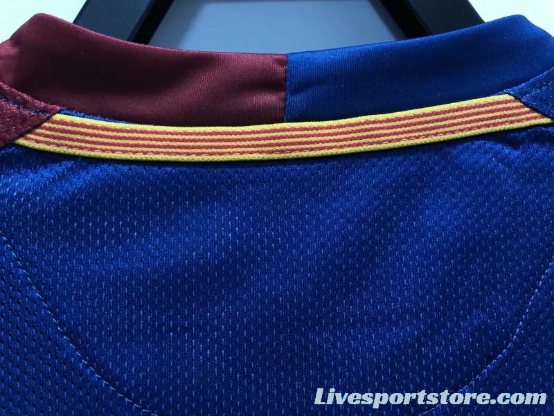 Retro 08/09 Barcelona Home Champions Version Soccer Jersey