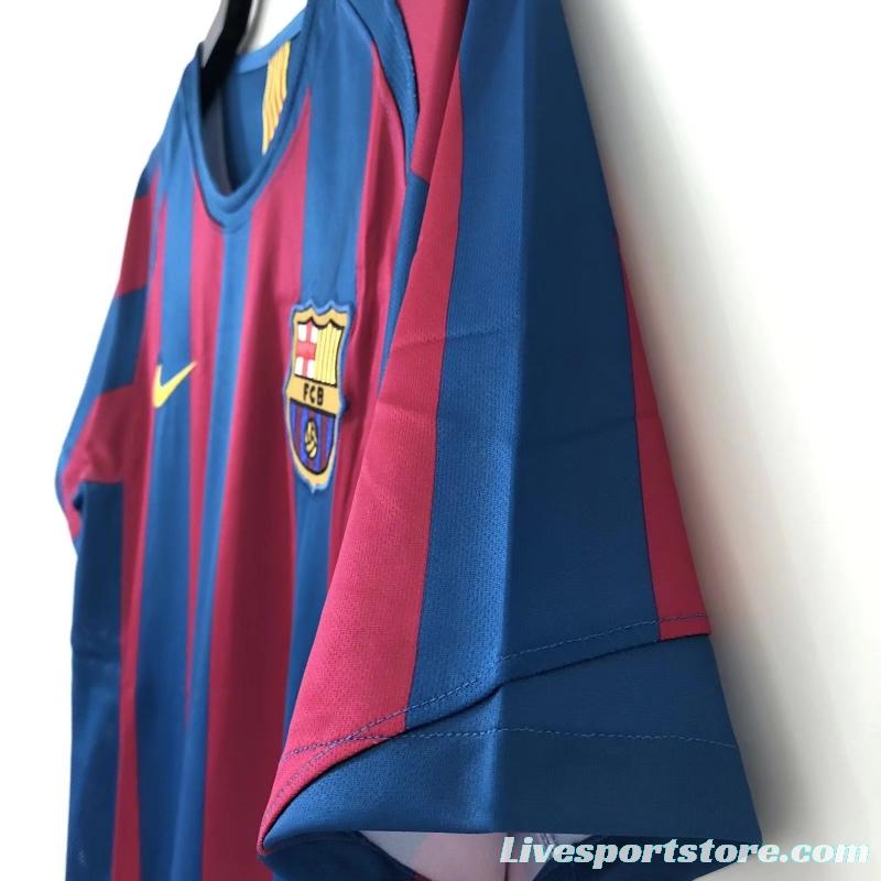 Retro 05/06 Barcelona Home League Version Soccer Jersey