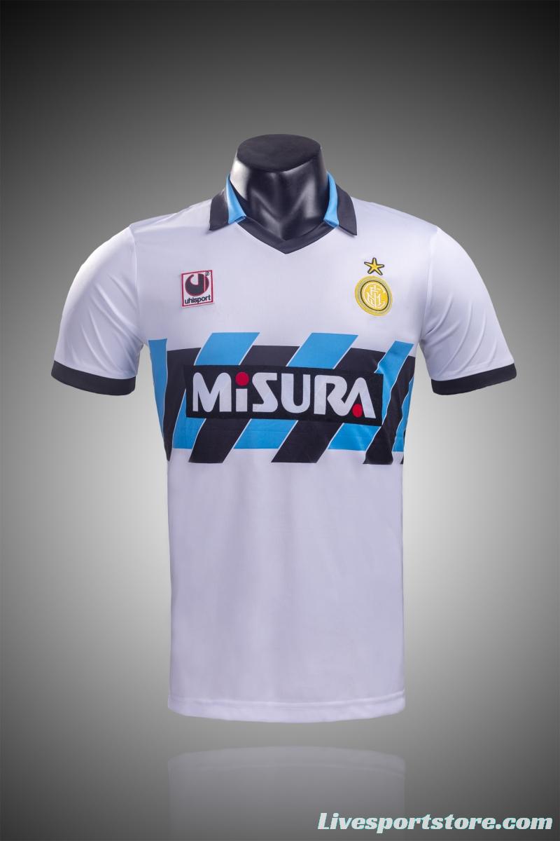 RETRO 90/91 Inter Away Soccer Jersey