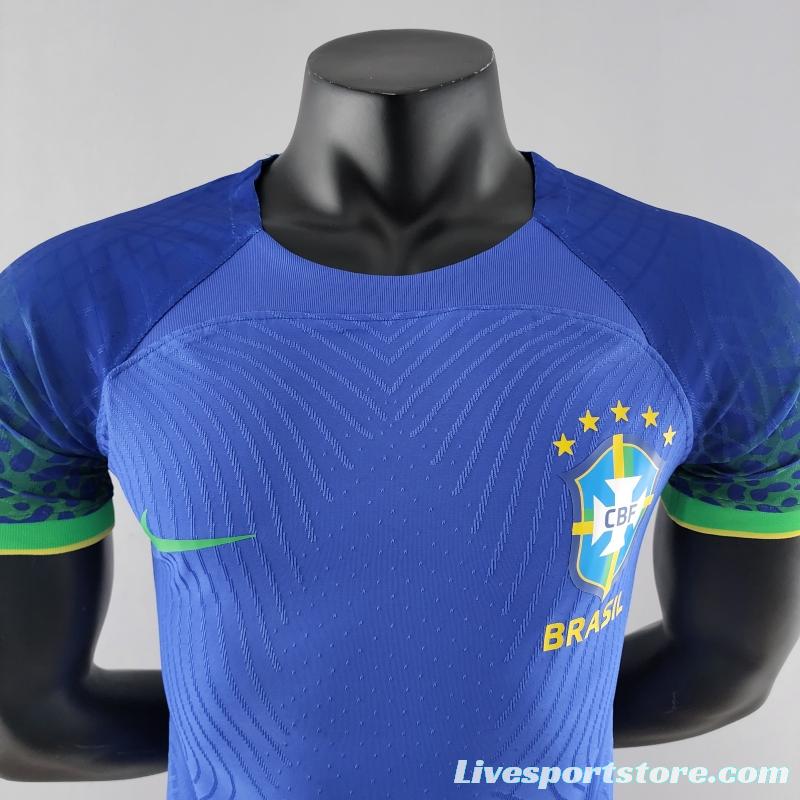 Player Version 2022 Brazil World Cup Jersey Away Soccer Jersey