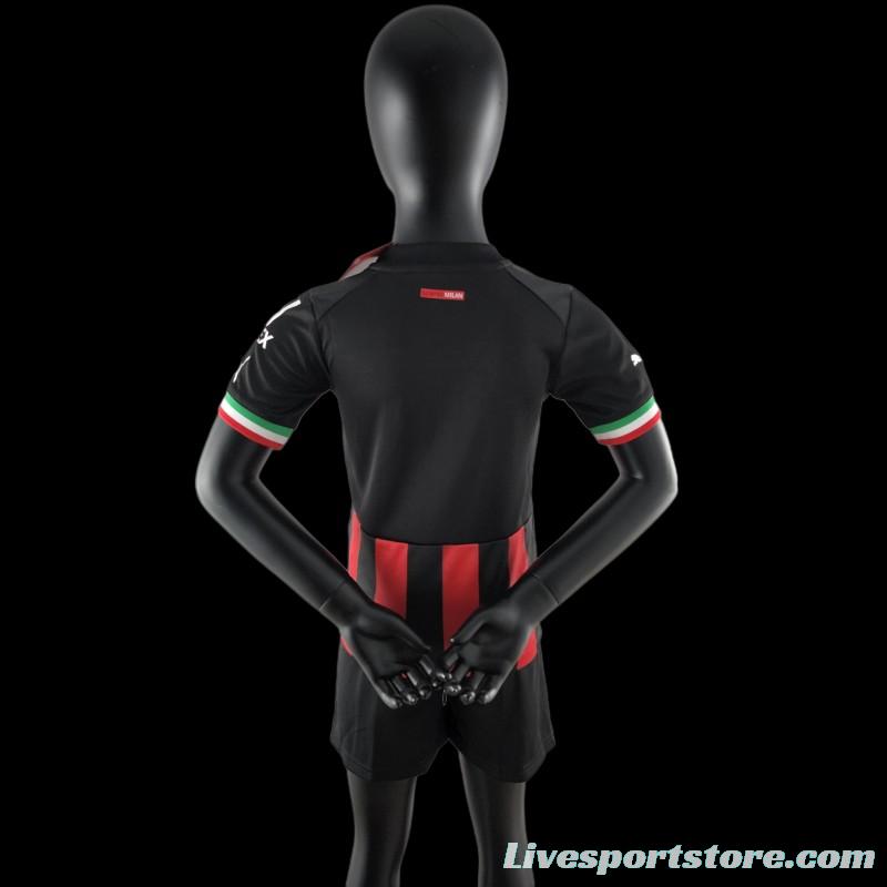 22/23 Kids AC Milan Home SIZE16-28 Soccer Jersey