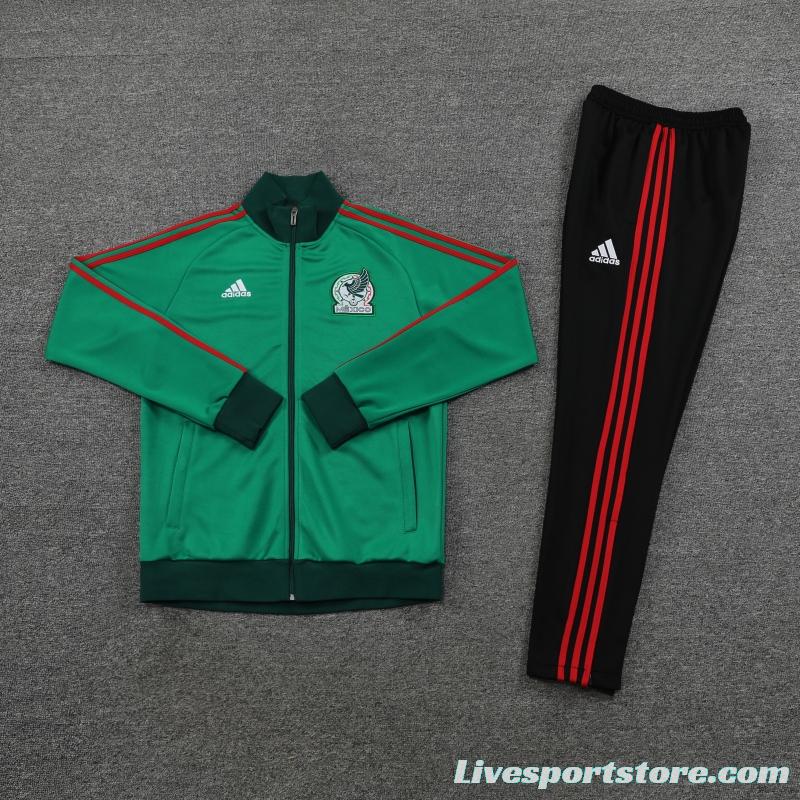 2022 Mexico Green Full Zipper Tracksuit