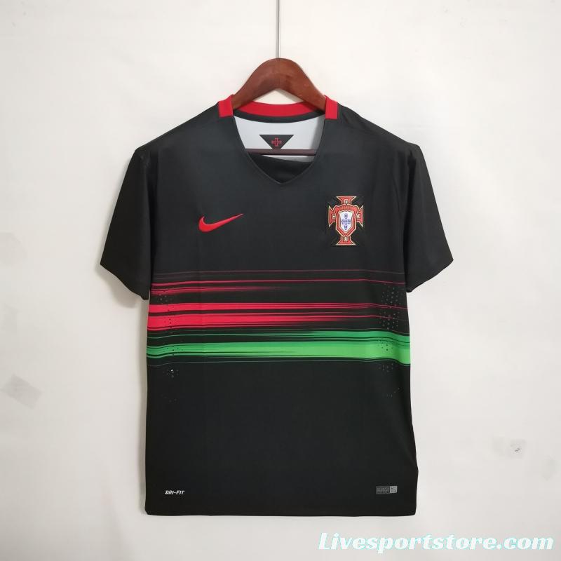 Retro 2015 Portugal Away Black Soccer Jersey