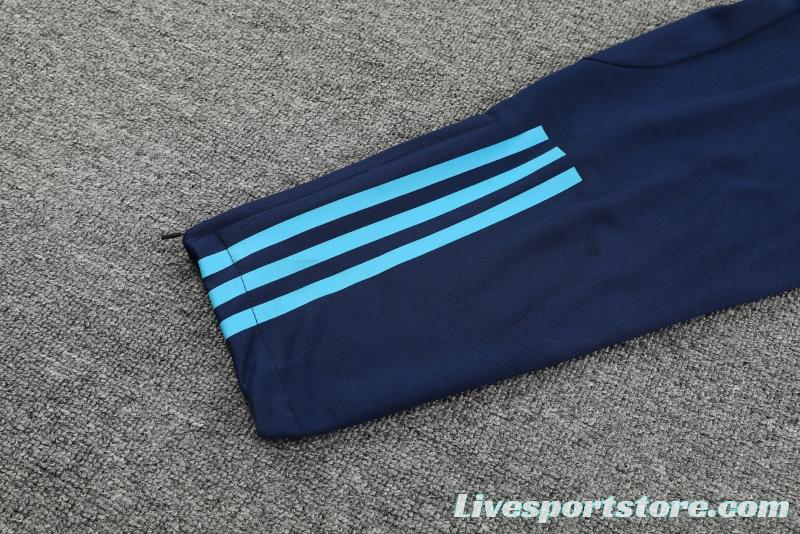 2022 Argentina Blue Half Zipper Tracksuit